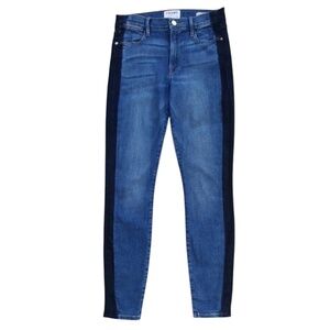FRAME Women's Tux Stripe Le High‎ Skinny Crop Jeans Size 27